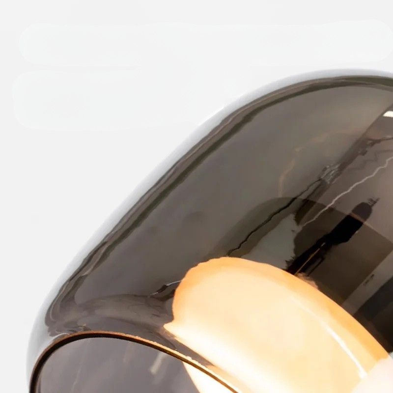 pendente vidro fumê moderno, luminária pendente vidro fumê, pendente moderno sala de jantar, iluminação suspensa cozinha, pendente de vidro minimalista