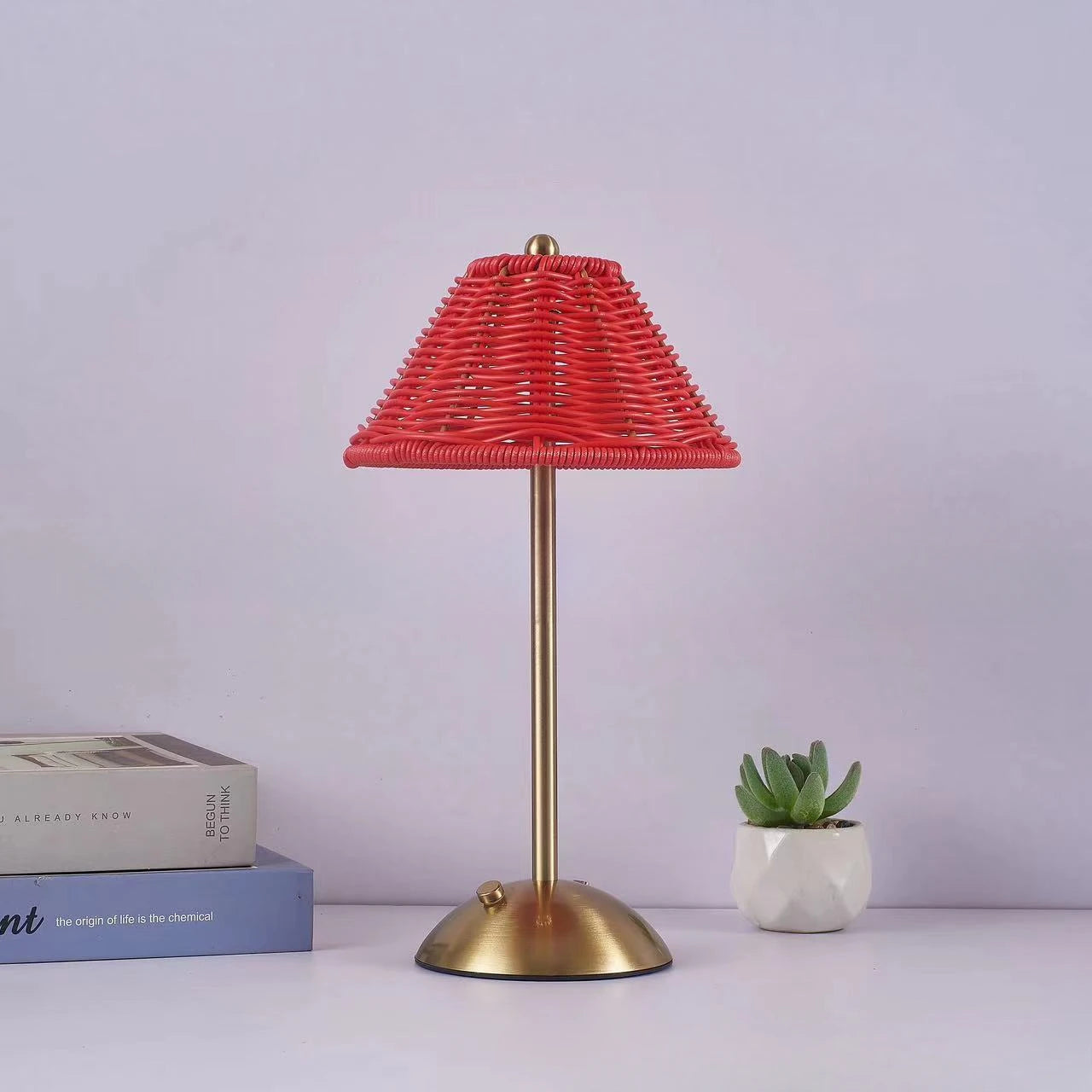 abajur rattan retrô, luminária rattan usb, abajur artesanal moderno, luminária de mesa retrô, abajur decorativo