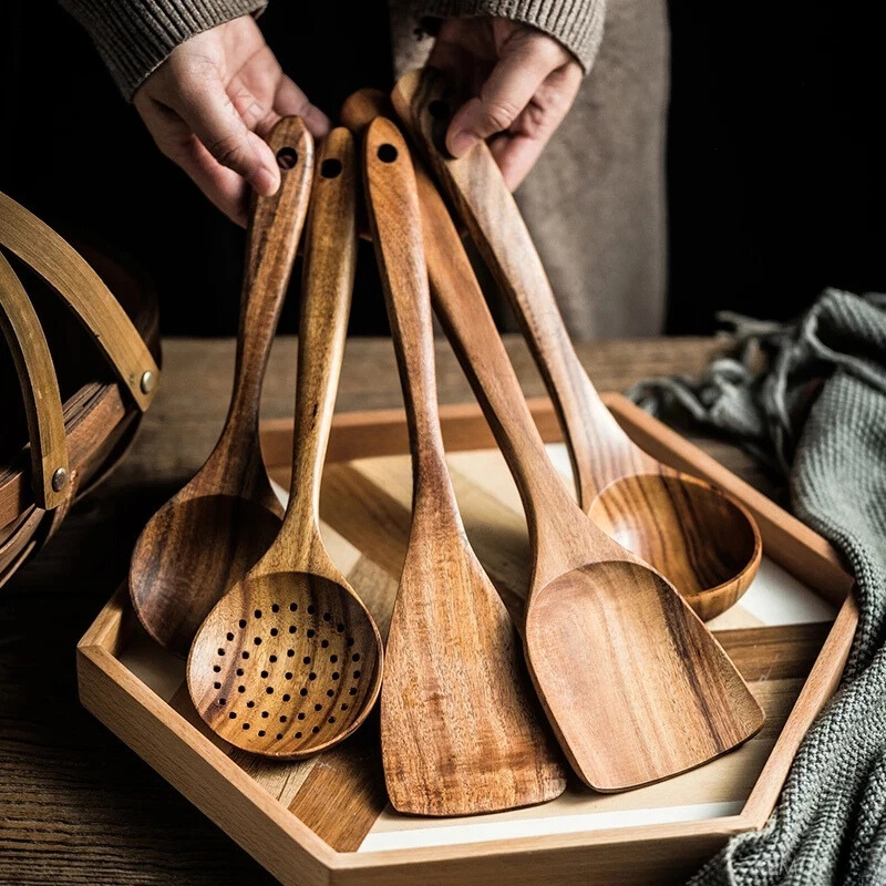 Utensílios, Utensílios de cozinha, Utensílios de madeira, Utensílios de cozinha de madeira, kit Utensílios de cozinha, kit utensílios de cozinha de madeira