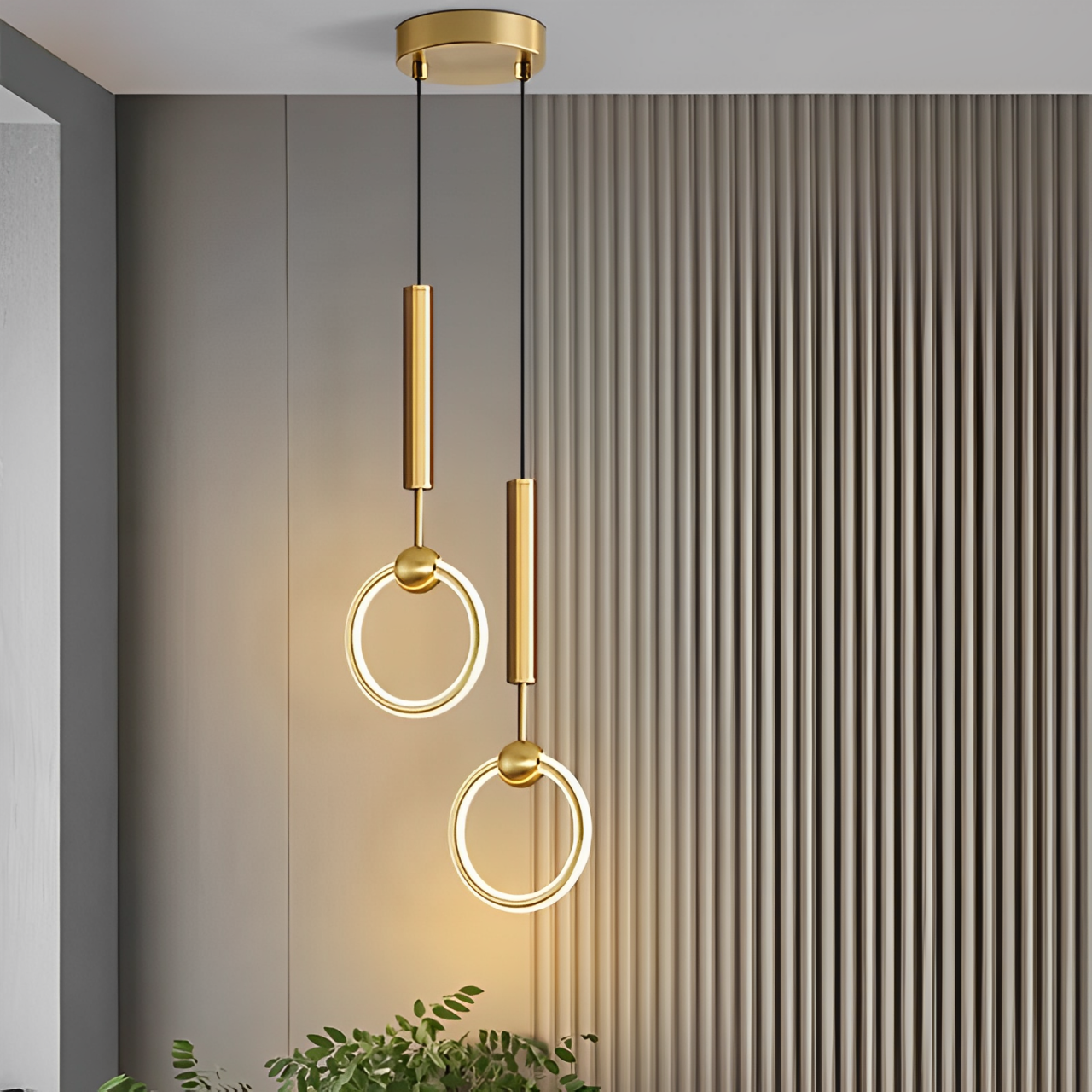 Lustre de Led Moderno Suspenso Circular