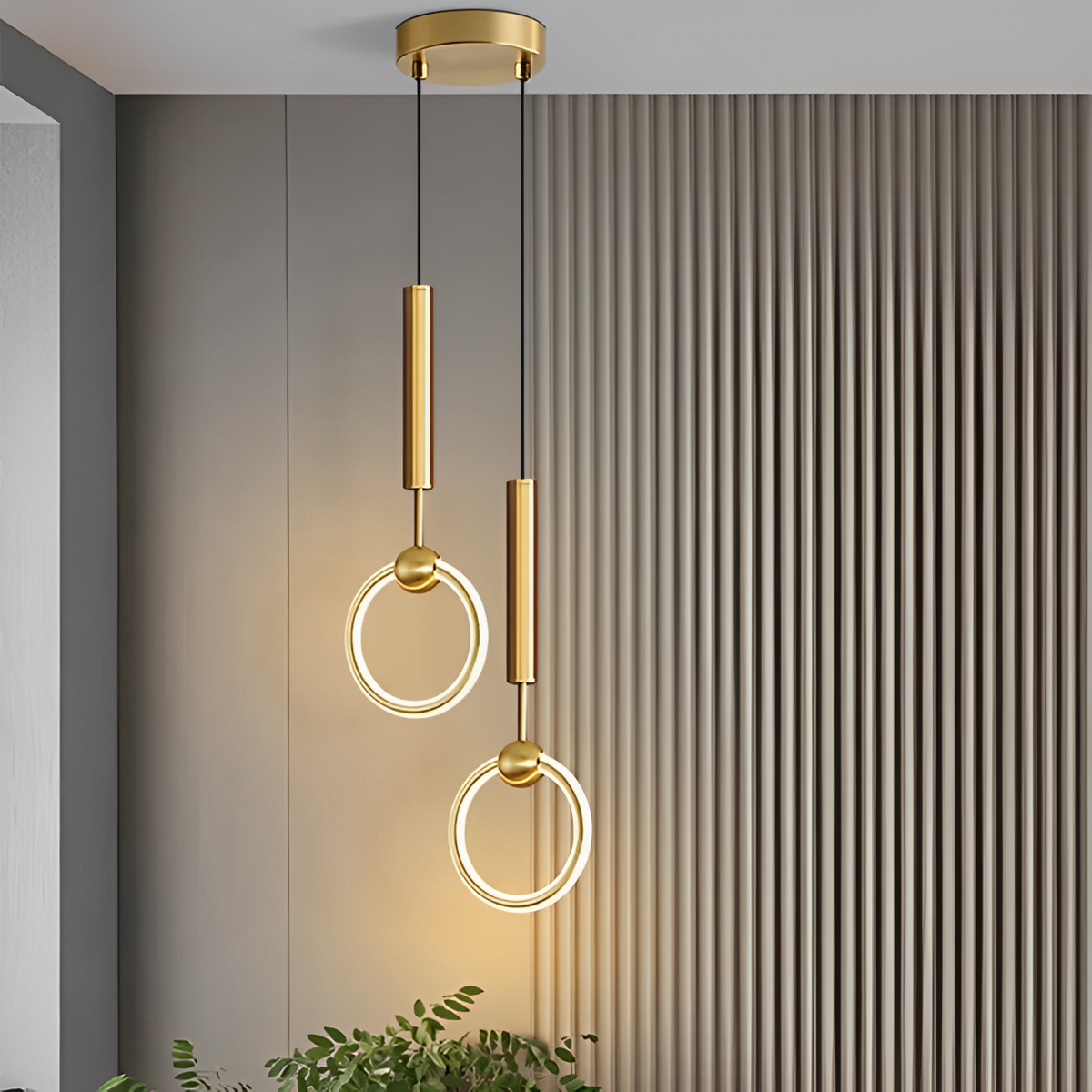 Lustre de Led Moderno Suspenso Circular