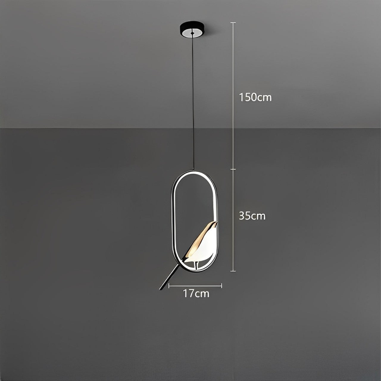 Lustre Suspenso de Pássaro, Lustre Suspenso de Led, Lustre de Led, Lustre Suspenso