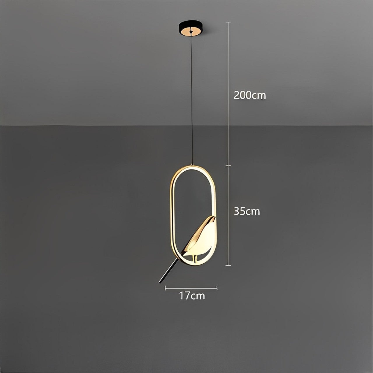 Lustre Suspenso de Pássaro, Lustre Suspenso de Led, Lustre de Led, Lustre Suspenso