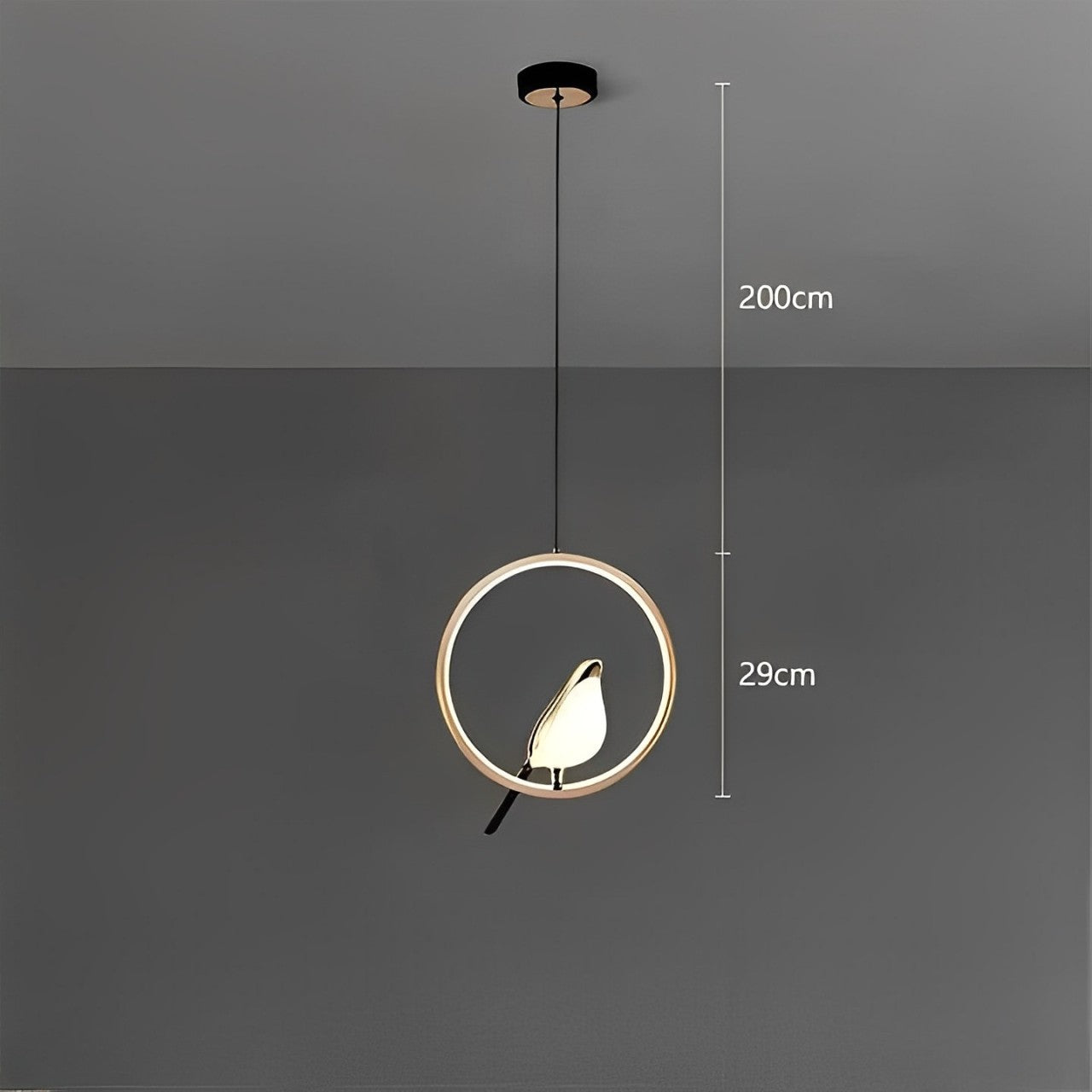 Lustre Suspenso de Pássaro, Lustre Suspenso de Led, Lustre de Led, Lustre Suspenso