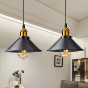 Pendente Cone Industrial Preto