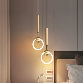 Lustre de Led Moderno Suspenso Circular