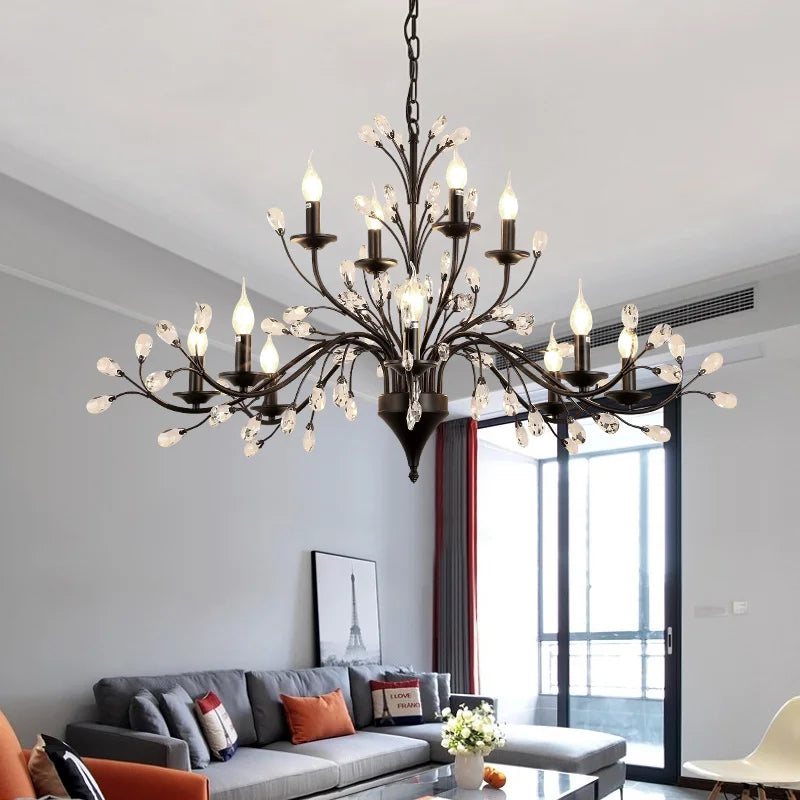 Lustre Pendente, Lustre Candelabro Cristal, Lustre Pendente Candelabro de Metal