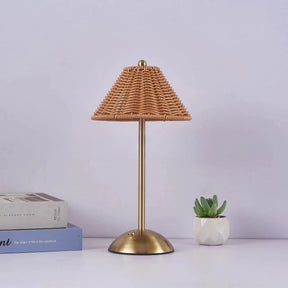 abajur rattan retrô, luminária rattan usb, abajur artesanal moderno, luminária de mesa retrô, abajur decorativo