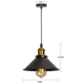 Pendente Cone Industrial Preto
