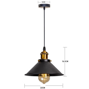 Pendente Cone Industrial Preto