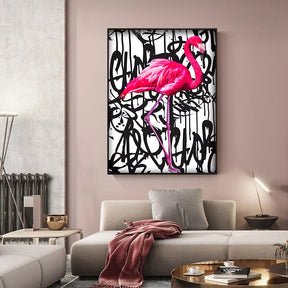 Tela Decorativa Flamingo