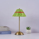 abajur rattan retrô, luminária rattan usb, abajur artesanal moderno, luminária de mesa retrô, abajur decorativo