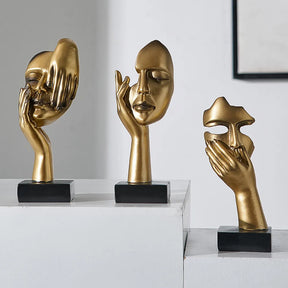 Escultura Moderna de Faces