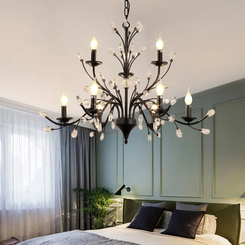 Lustre Pendente, Lustre Candelabro Cristal, Lustre Pendente Candelabro de Metal