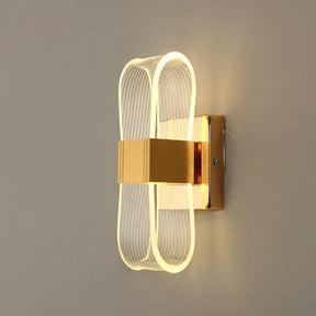 arandela dourada moderna, arandela led decorativa, arandela laço dourado, arandela para quarto, arandela de parede luxo, iluminação moderna parede, arandela led sala