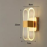 arandela dourada moderna, arandela led decorativa, arandela laço dourado, arandela para quarto, arandela de parede luxo, iluminação moderna parede, arandela led sala