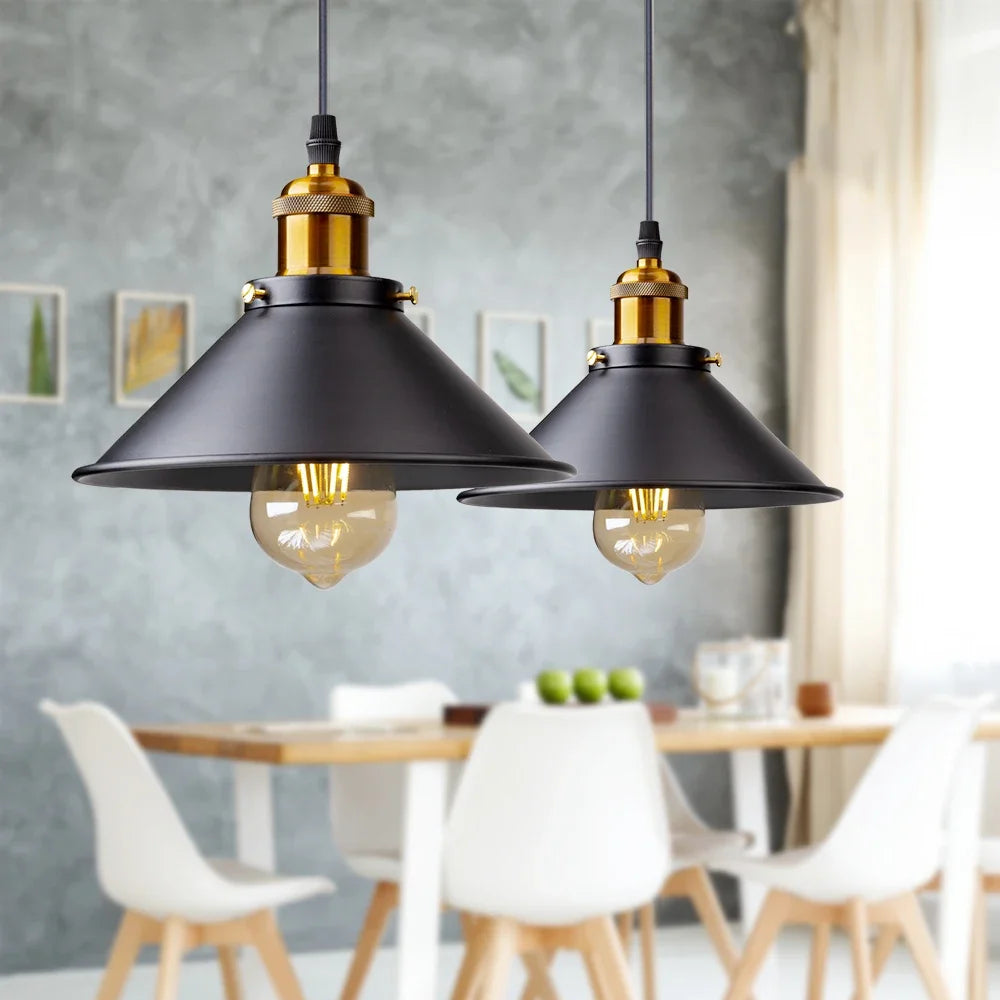 Pendente Cone Industrial Preto